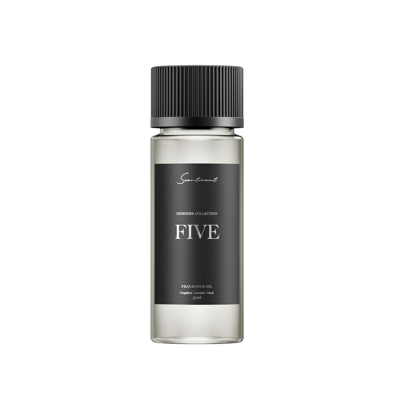 Scentiment Diffuser Oil - Five Designer Collection | Aromatherapy Home Fragrance | Luxurious Scent with Notes of Grapefruit, Lavender, Musk (50 mL) - Image 1